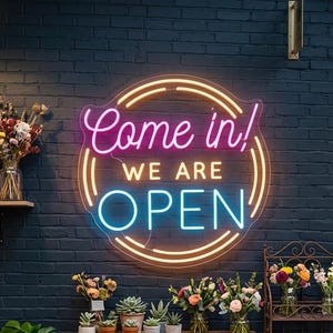 営業中ネオンサイン、営業中LEDライト、店頭ウィンドウサイン、店舗壁装飾、サロンカフェサイン、小売ギフト
