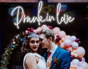 Drunk in love Custom Neon Sign Wedding Bride Party Flex Led Custom Pink light Room Decor Sign Neonglobal