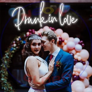 Drunk in love Custom Neon Sign Wedding Bride Party Flex Led Custom Pink light Room Decor Sign Neonglobal