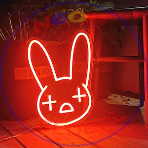 Rabbit Bunny Custom Neon Sign Wedding Neon Sign Birthday Neon Sign Diammable Engagement Neon Sign Custom