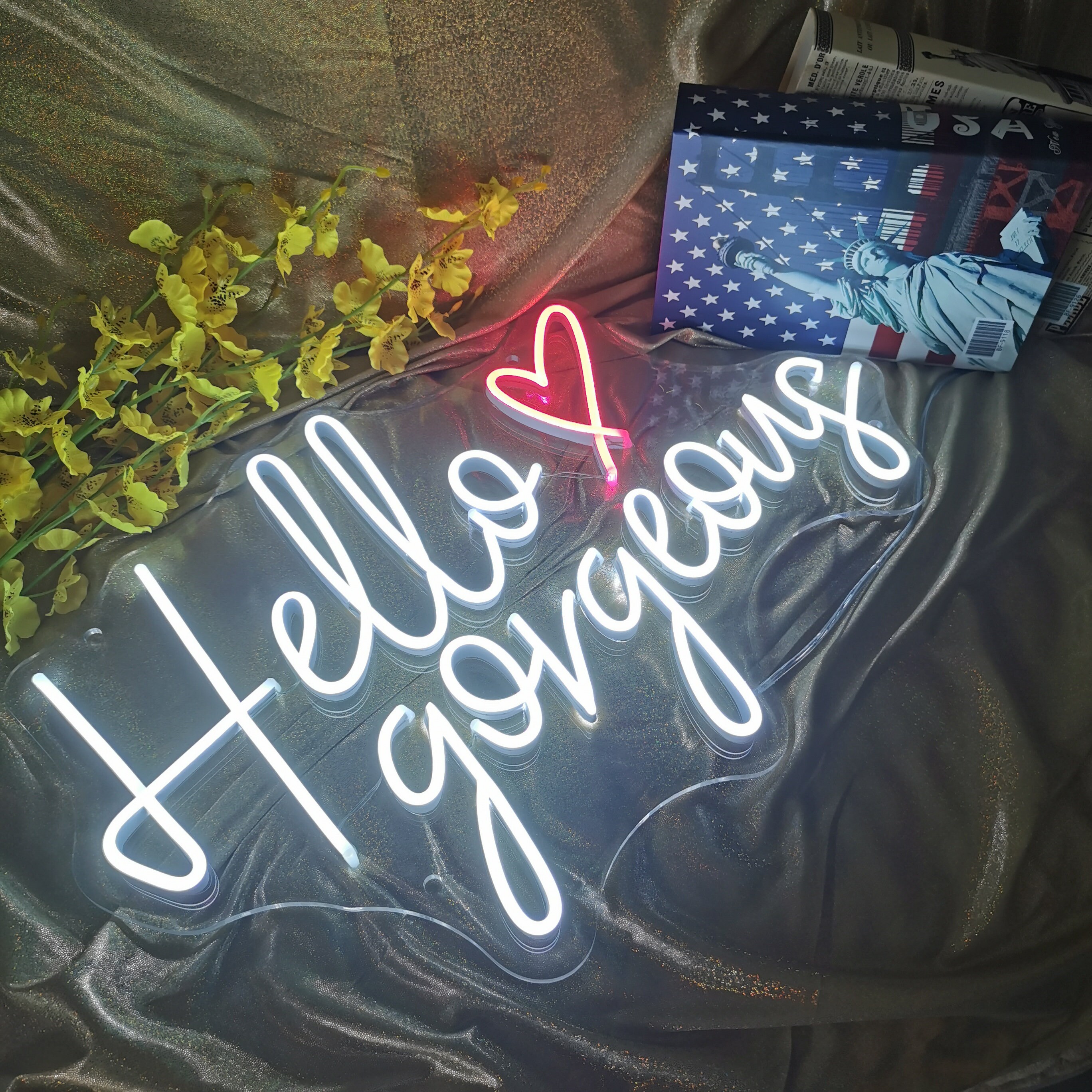 Hello LED Neon Sign: Custom Wedding Party Decor - Etsy