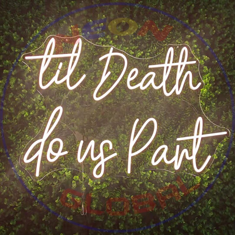 Neonreclame Til Death Do Us Part | Aangepaste bruiloftsdecoratie afbeelding 4