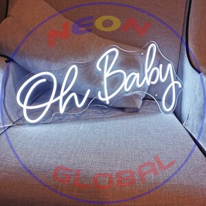 Oh Baby Custom Neon Sign Wedding Neon Sign Birthday Neon Sign Diammable Engagement Neon Sign Custom