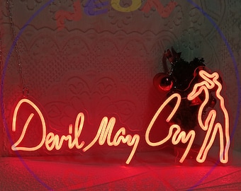 Devil May Cry Neon Sign: Custom LED Wall Decor