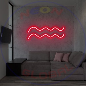 Aquarius Neon Sign, Wedding Neon Sign, Party Neon, Bedroom Custom Neon Light, Led Neon, Wall Decor Aquarius Sign