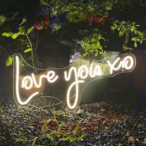 Love You XO Neon Sign: Warm White LED Decor