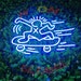 Skating keith haring neon sign creative art print living room decor etsy