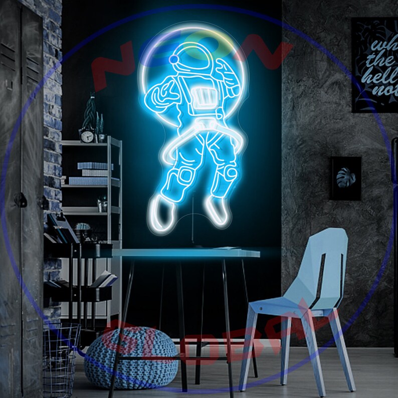 Astronaut Neon Sign | Custod Aesthetic Neon Sign | Study Neon Sign ...