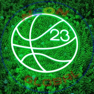 Basketball 23 LED Neon Sign: Red Sports Wall Decor