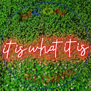 It Is What It Is Neon Sign, Home Decor Neon Sign, Bedroom Neon Bar Custom Led Sign Led Neon Wall Decor Neonglobal