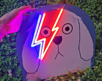 Custom Dog with light Neon Sign Digital UV Printing Kid Bedroom Decor