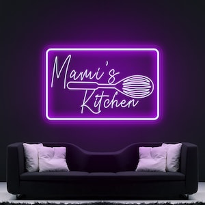 Mami&#39;s Kitchen Neon Sign: Personalized LED Sign Decor