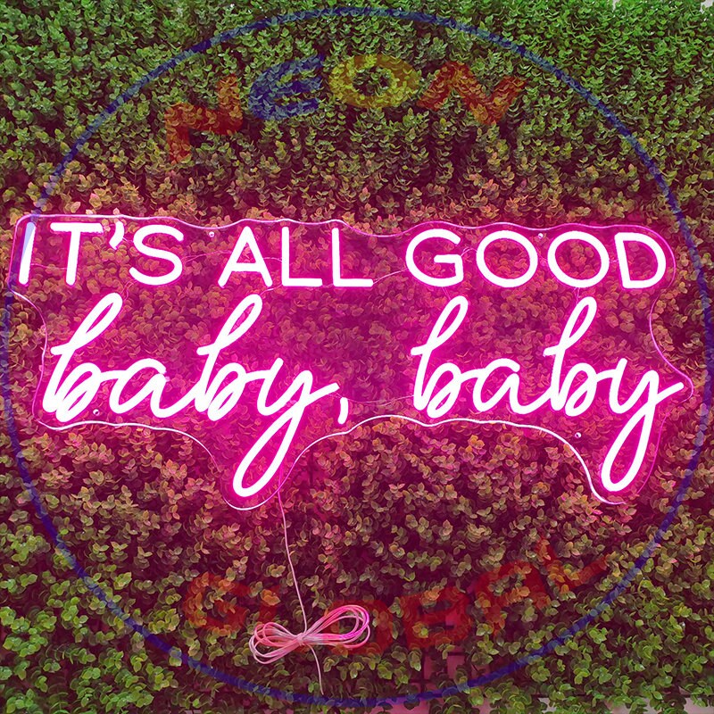 New Its All Good Baby Baby Light Lamp Decor Acrylic Neon Sign 19"x14" 