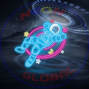 Relax Astronaut Neon Sign, Study Neon Sign, Party Neon, Bedroom Custom Neon Light, Led Neon, Wall Decor Pig Sign