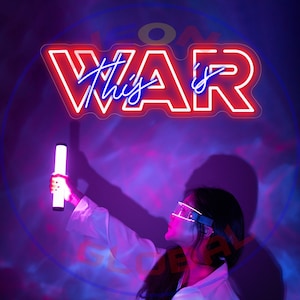 Dit is WAR neon teken / Neon Bruiloft Teken / Party Neon Sign / Led Light teken / Diammable Neonglobal Light Wall Decor