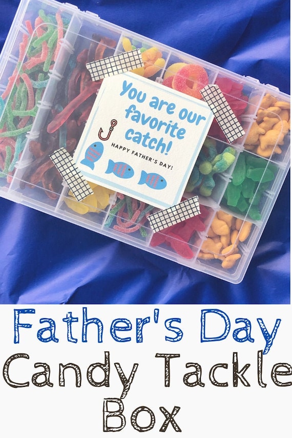 Father's Day Candy Tackle Box Gift Card for Dad Grandpa Etsy