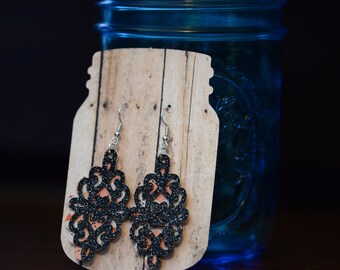 Fall Faux Leather Earrings