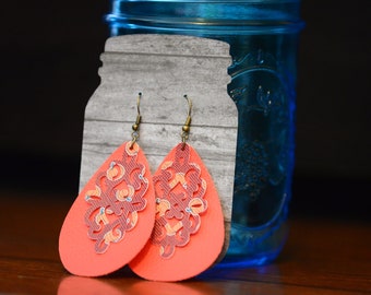 Fall Faux Leather Earrings
