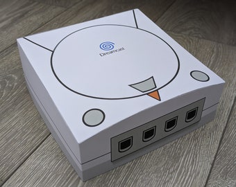 Papercraft Sega Dreamcast dust cover and light protector (Blue Logo PAL Version)