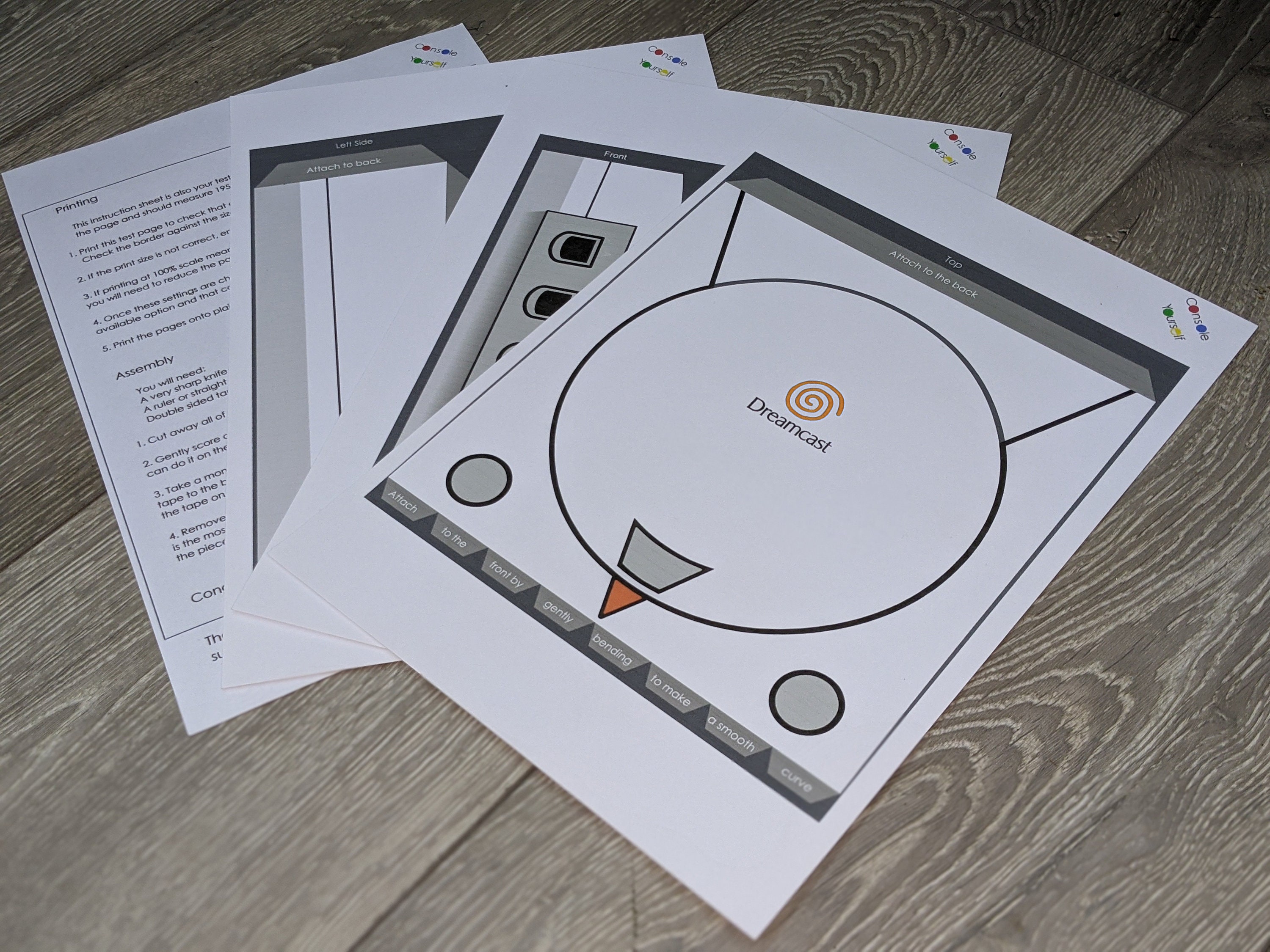 Papercraft Sega Dreamcast Dust Cover and Light Protector (orange