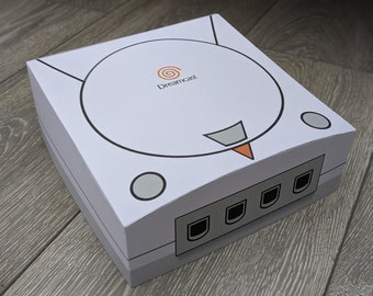 Papercraft Sega Dreamcast dust cover and light protector (Orange Logo NTSC Version)
