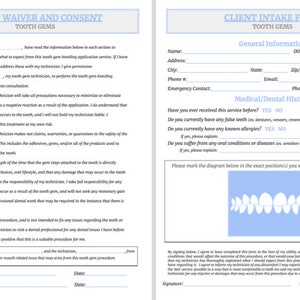 Tooth Gem Client Forms