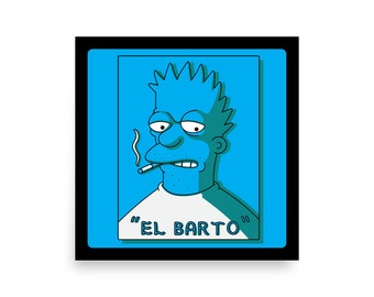 Blue El Barto Poster