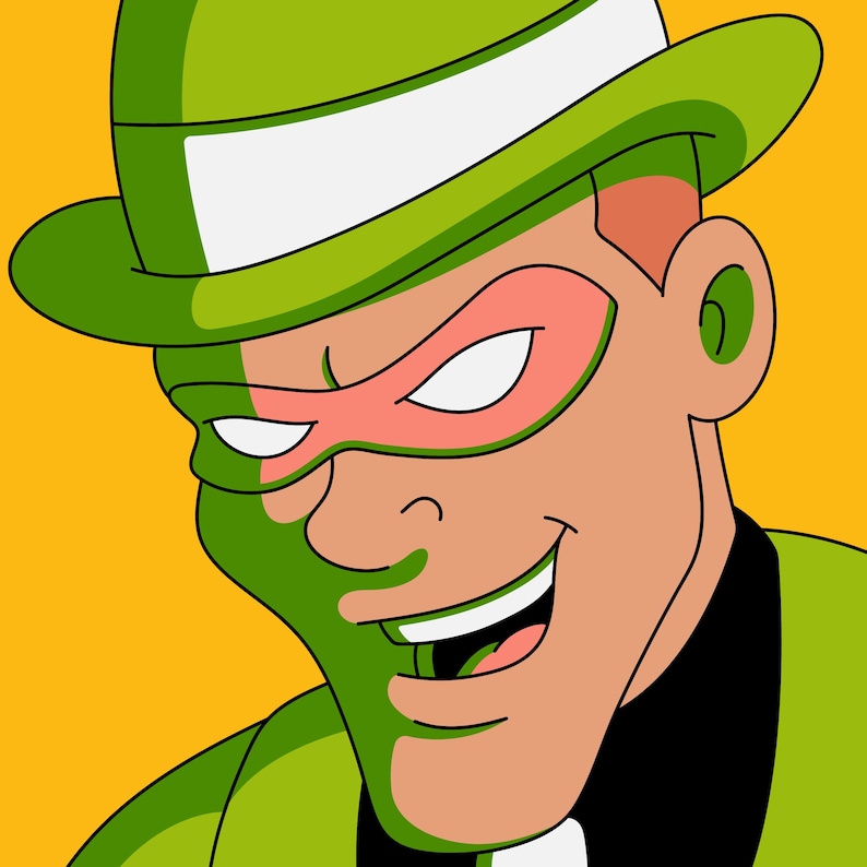 Green Riddler Hat The Riddler Pop Art Poster - Etsy