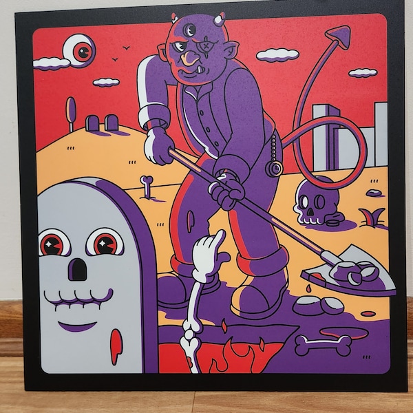 Work Is Hell: Grave Digger (Signed Forex Print)