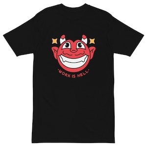 Work Is Hell Logo Tee (BLACK)