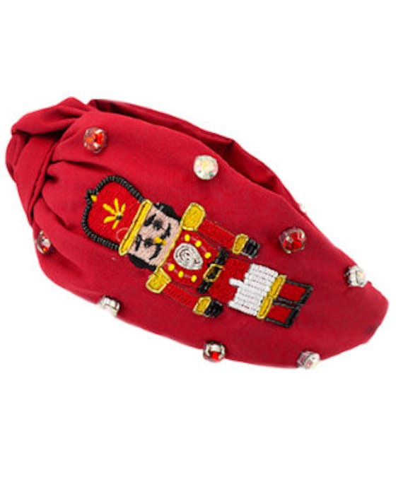 Red Nutcracker Beaded Headband Red Nutcracker Beaded Headband