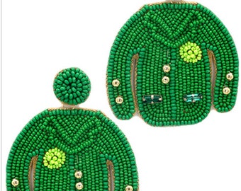 Green Jacket Earrings