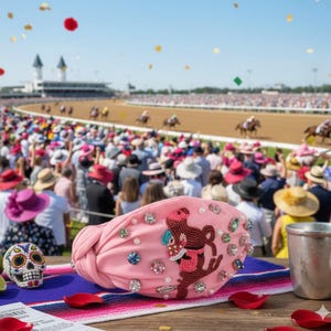 Horse & Jockey Seed Bead Headband