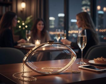 Clear Acrylic Football Clutch