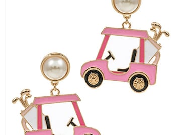 Golf Cart & Golf Club Earrings
