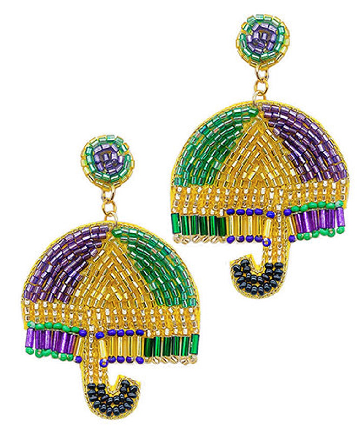Mardi Gras Umbrella Earrings Etsy