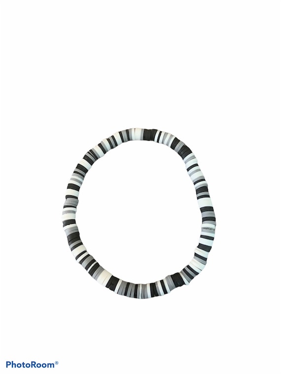 CLAY BEAD BRACELET GREY CLAY BEAD BRACELET GREY