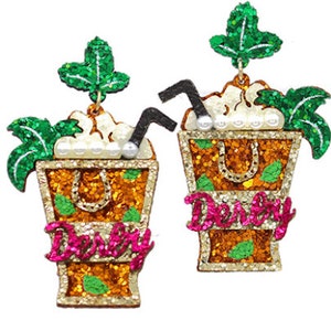 Glitter Mint Julep Earrings