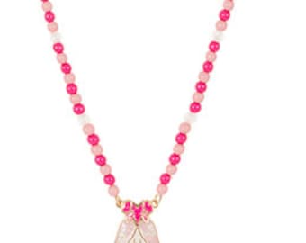 Roze prinses jurk kralen ketting