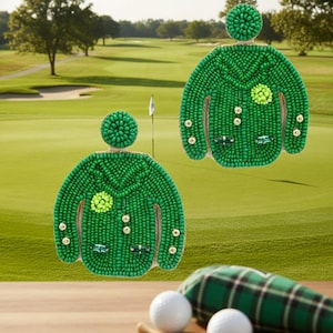 Green Jacket Earrings