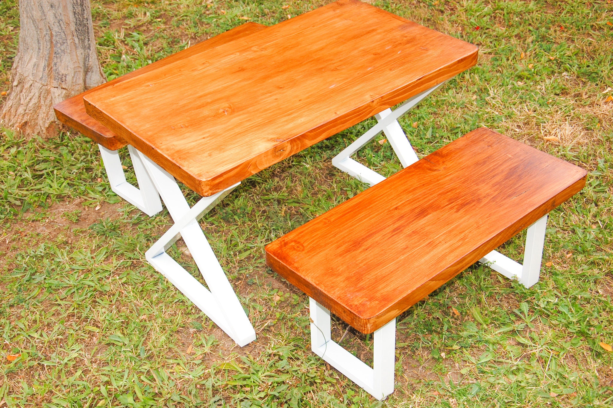 Kids Picnic Table Wooden Bench Preschool Table Toddler Etsy