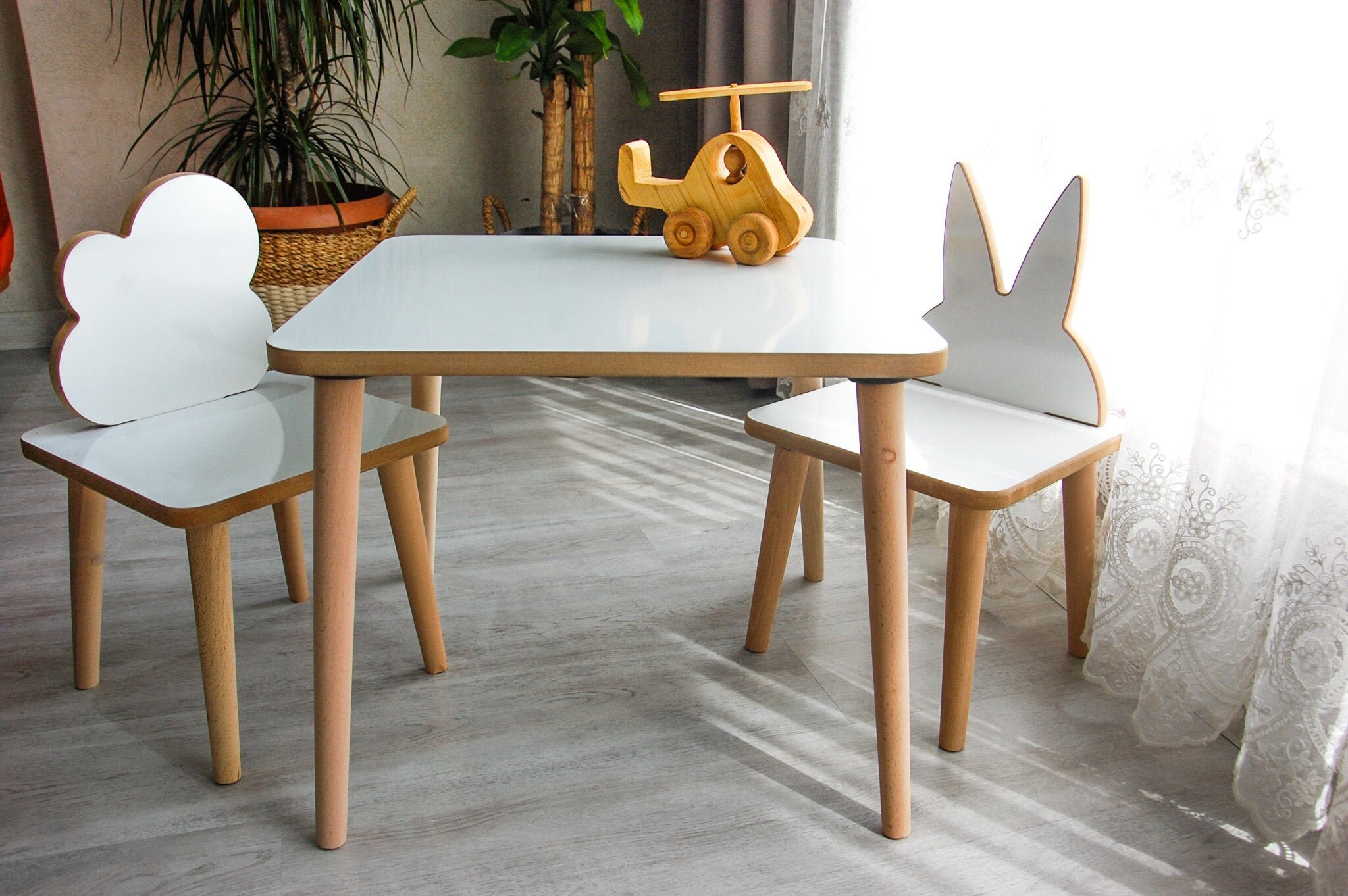 Kindertisch Mit Stühlen Holz Kleinkind Tisch und Stuhle | Etsy