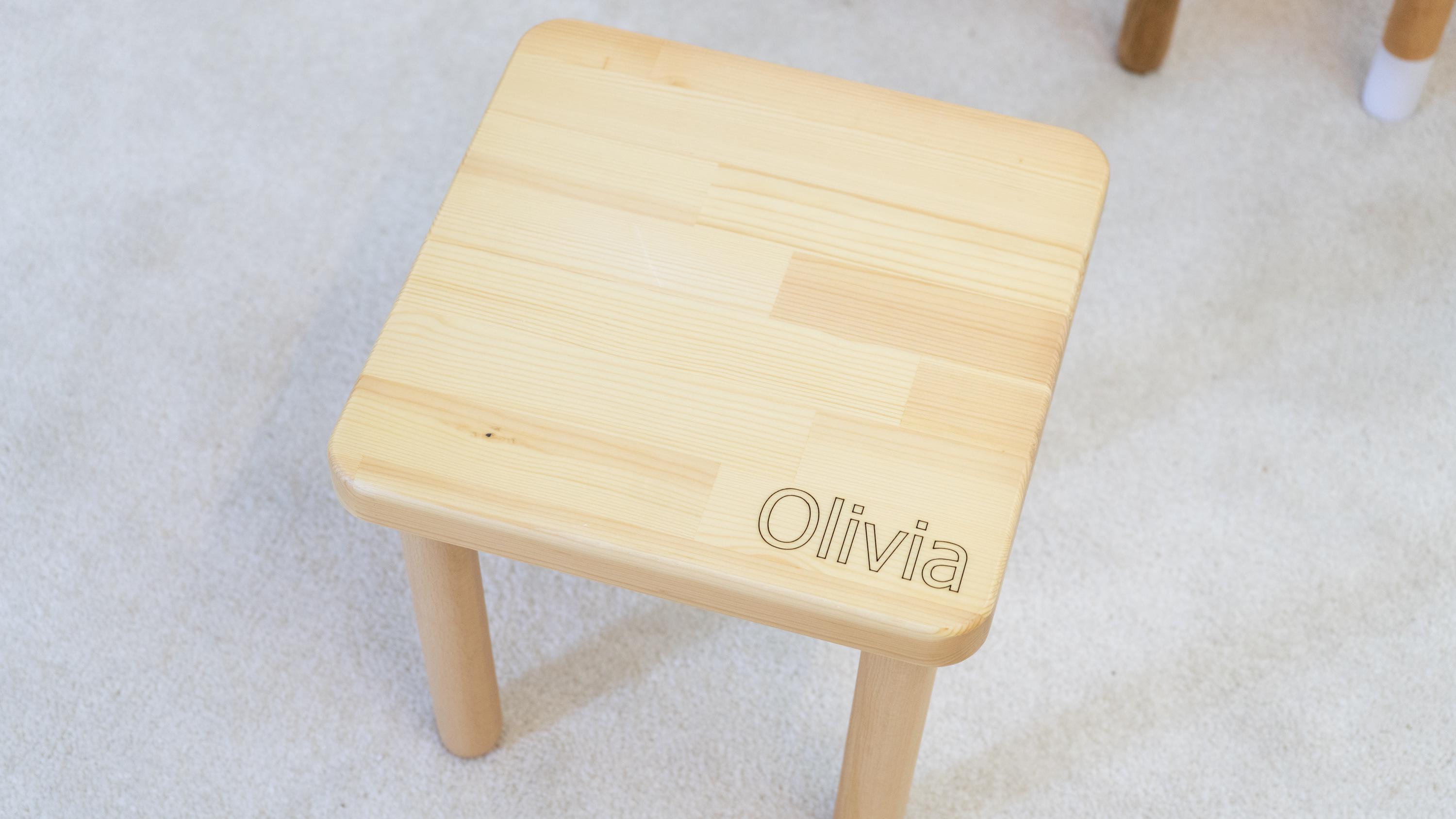 Montessori Kids Table and Bunny Chairs Set Solid Pine Wood - Etsy