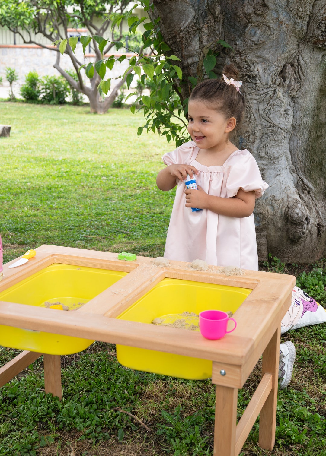 Children's Outdoor Sensory Table: Spruce Wood Water Sand Play