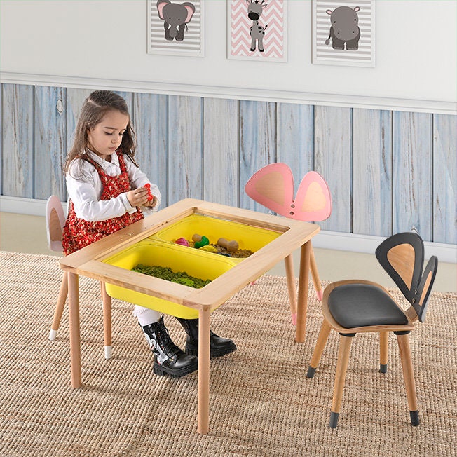  Beyton Sensory Tables for Toddlers 1-3, Water and Sand Table  Without Bin Storage for Small Kids Children, Light Kids Wooden Activity  Table with Lid, Christmas & Birthday Gift : Home 