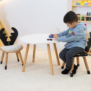 Kids Desk and Chair Set, Montessori Table and Chairs, Modern Kids Table