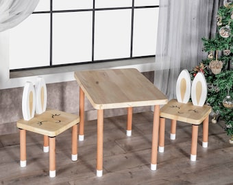 Kids Table and Chairs, Toddler Table Set, Gift for Grandchild