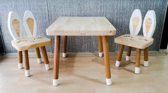 Kindertafel peutertafel en stoelenset Etsy België