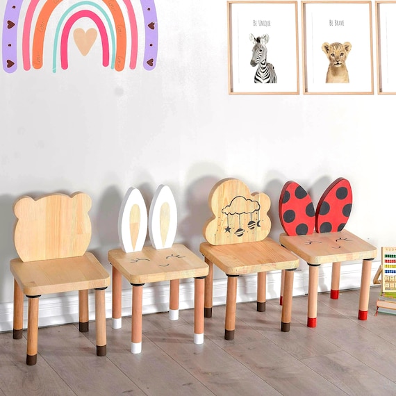 personalised wooden chair for child