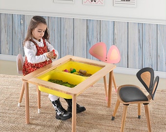 Kids For Gift, Activity Table, Water and Sand Table without Bins, Educational Toy Table